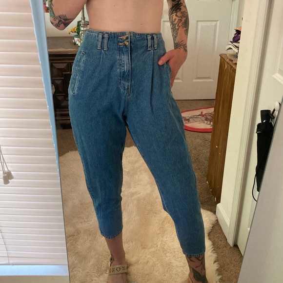 VTG Pleated Jeans - Picture 2 of 4